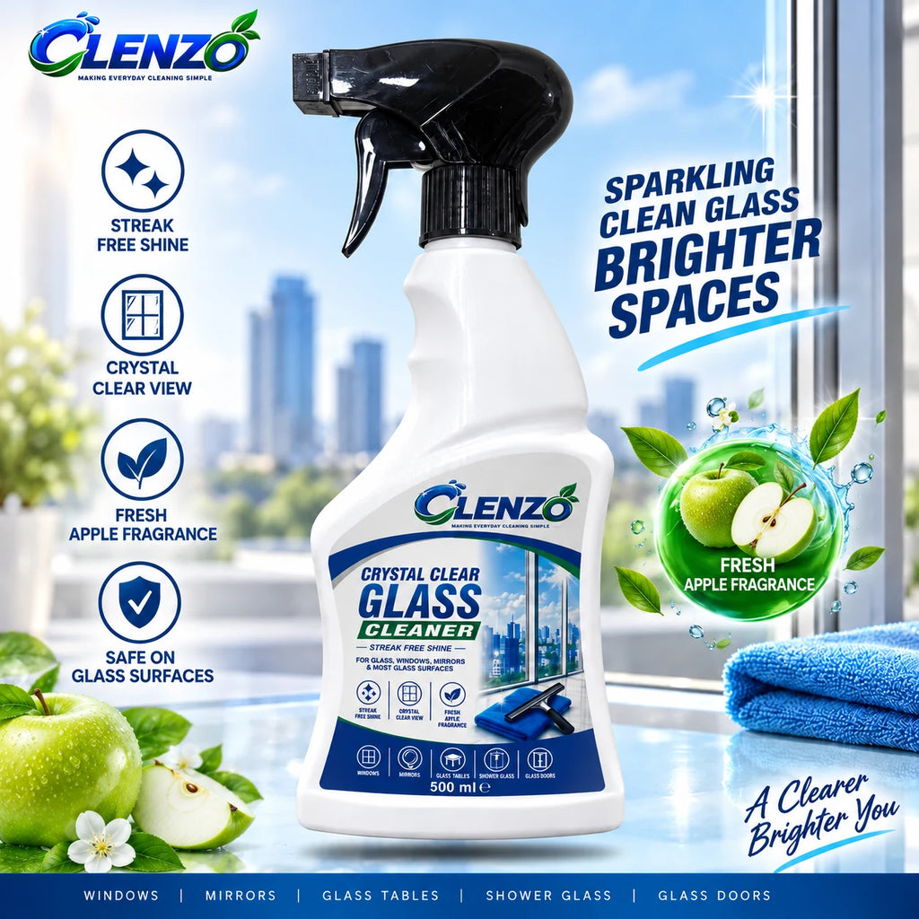 Clenzo Glass Cleaner 500ml – Apple Fragrance