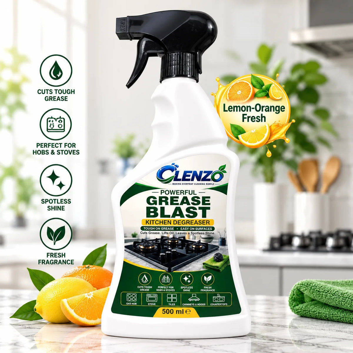 Clenzo Grease Blast Lemon Orange Fragrance 500ml